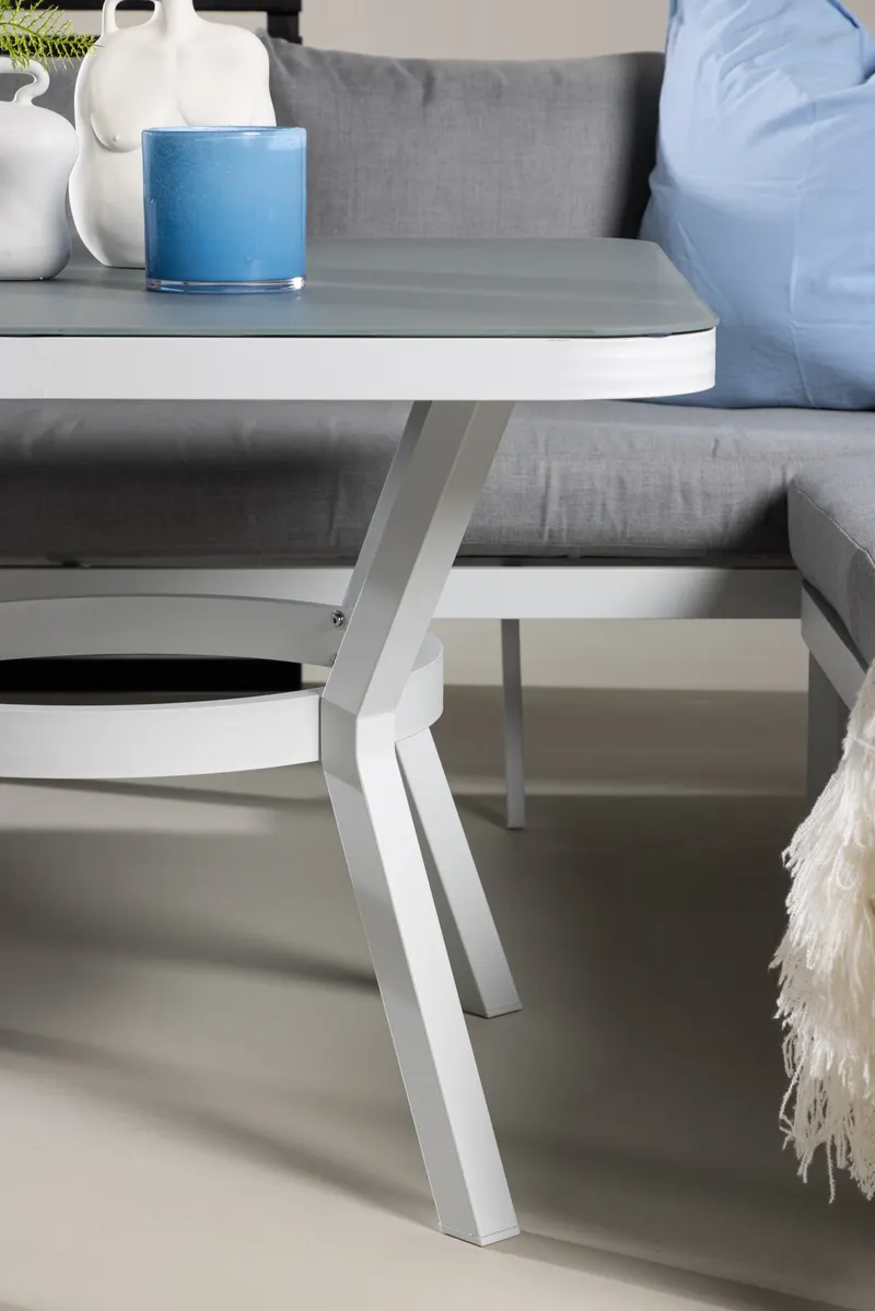 Virya Gartenlounge mit L-Ecksofa und quadratischem Tisch, im Wohnraum, Ansicht 5