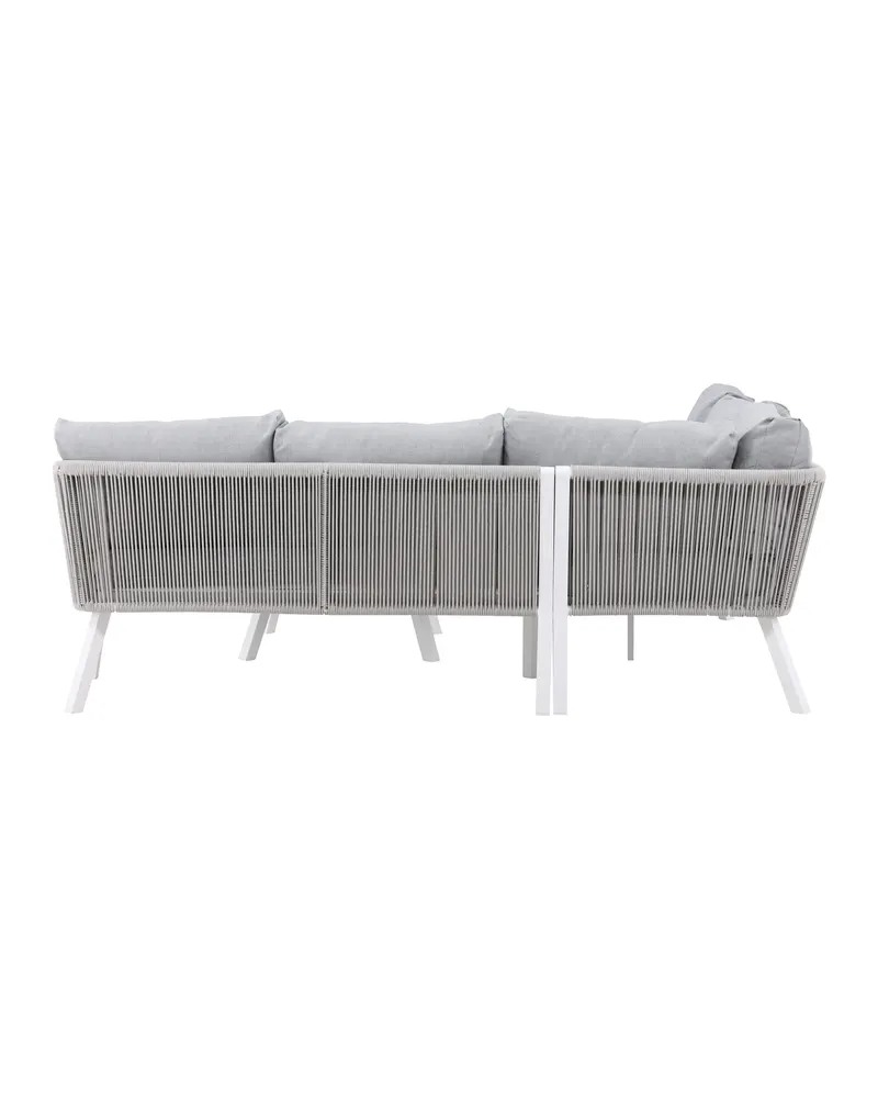 Virya Gartenlounge mit L-Ecksofa und quadratischem Tisch, Ansicht 2