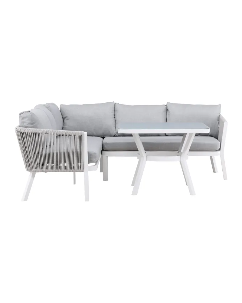 Virya Gartenlounge mit L-Ecksofa und quadratischem Tisch, Ansicht 7