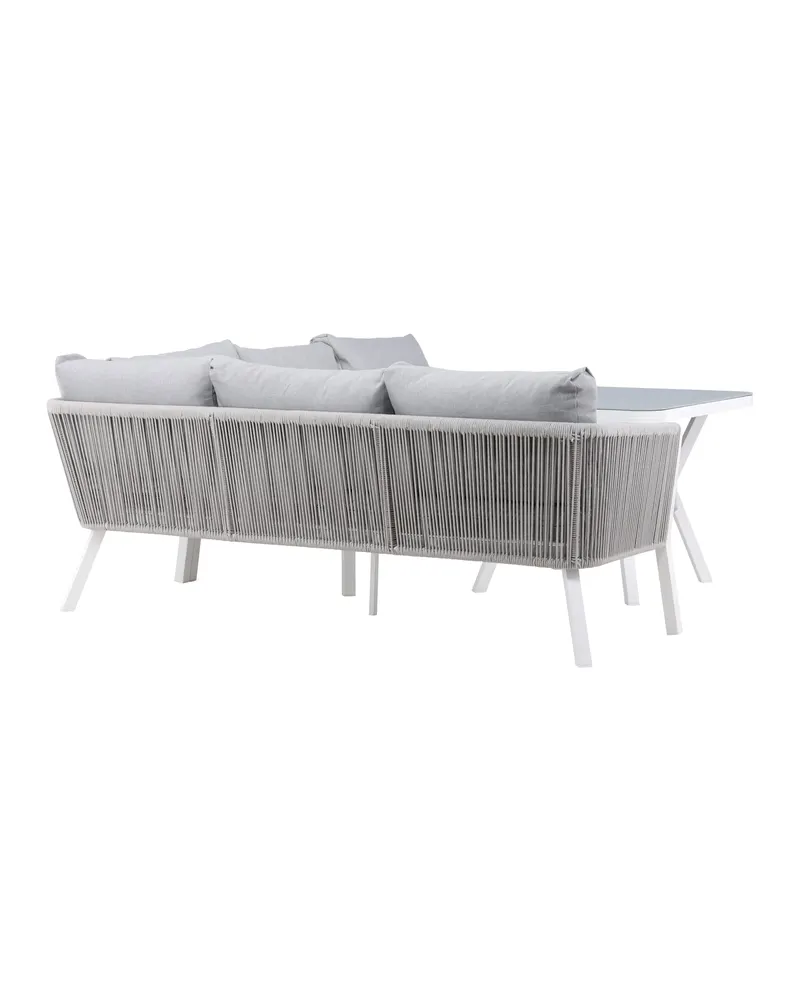 Virya Gartenlounge mit L-Ecksofa und quadratischem Tisch, Ansicht 8