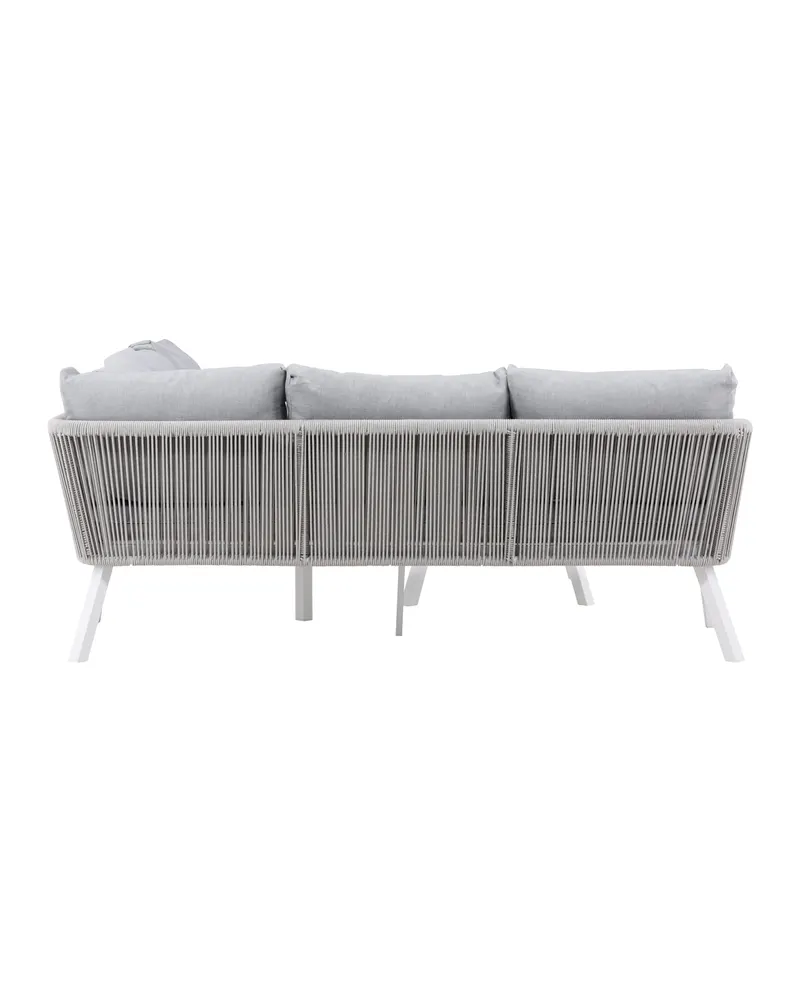 Virya Gartenlounge mit L-Ecksofa und quadratischem Tisch, Ansicht 9