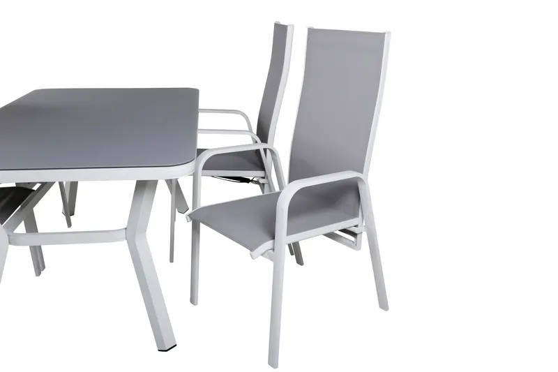 Virya & Copacabana Gartenmöbel-Set mit Glastisch und 4 Sesseln, Ansicht 5