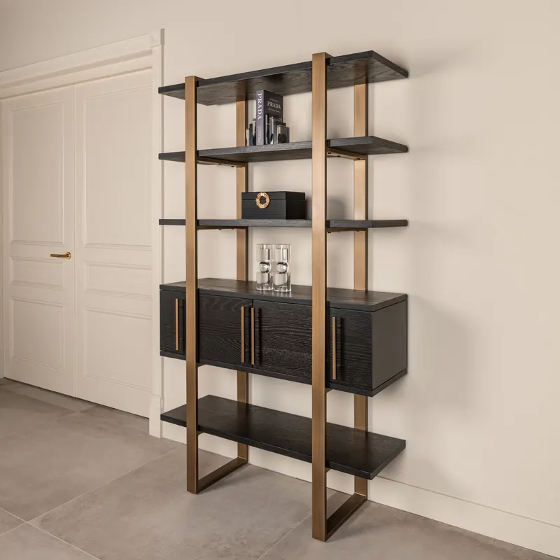 Vitrine Cambon, Dunkles Kaffeebraun von Richmond Interiors, Wohnbeispiel 11, im Wohnraum