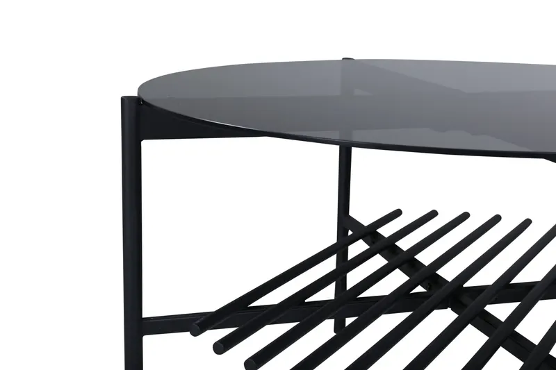 Von Staf runder Couchtisch aus Glas mit Ablage, Ansicht 4