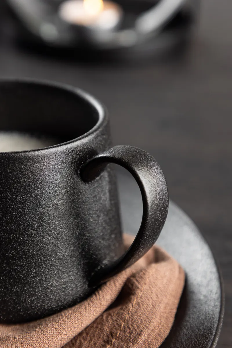 Wabi Sabi Kaffeetassen im 2er-Set in Ø 10 cm, im Wohnraum, Ansicht 2