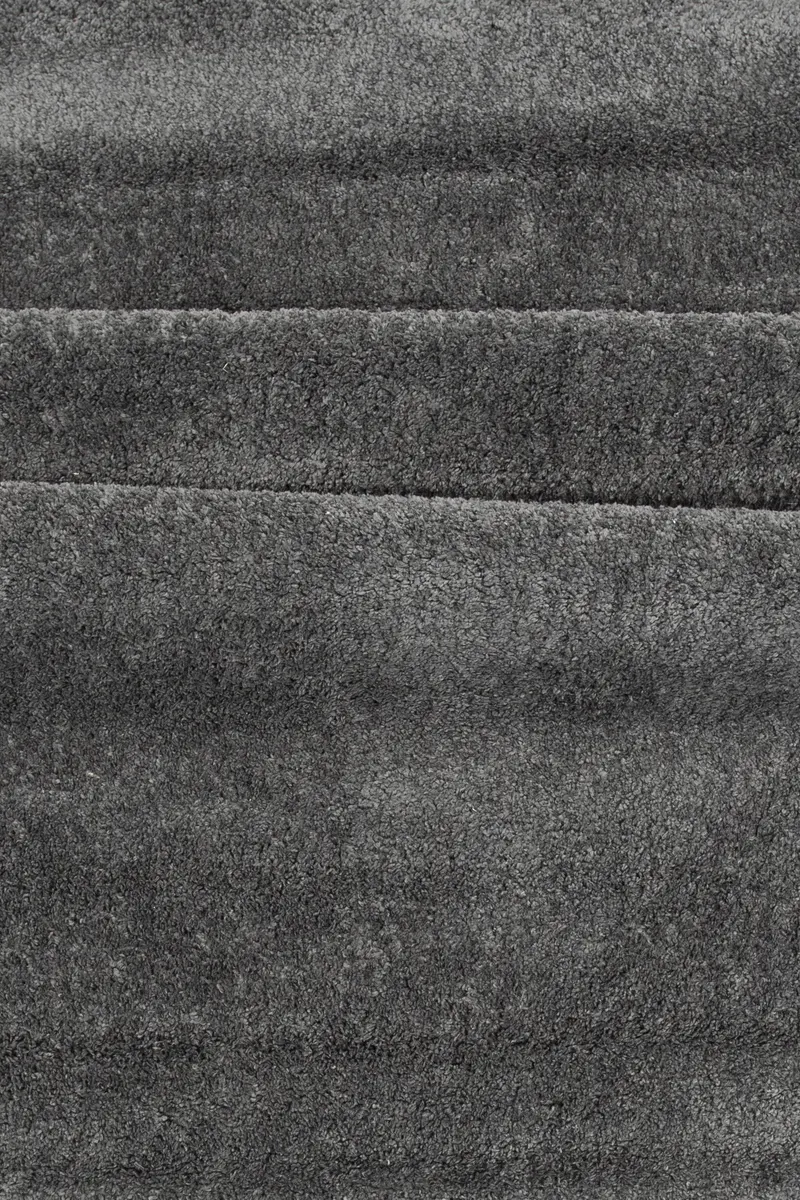 Walter Teppich rechteckig mit flauschigem Flor in 230 × 160 cm, Dunkelgrau, im Wohnraum, Ansicht 2
