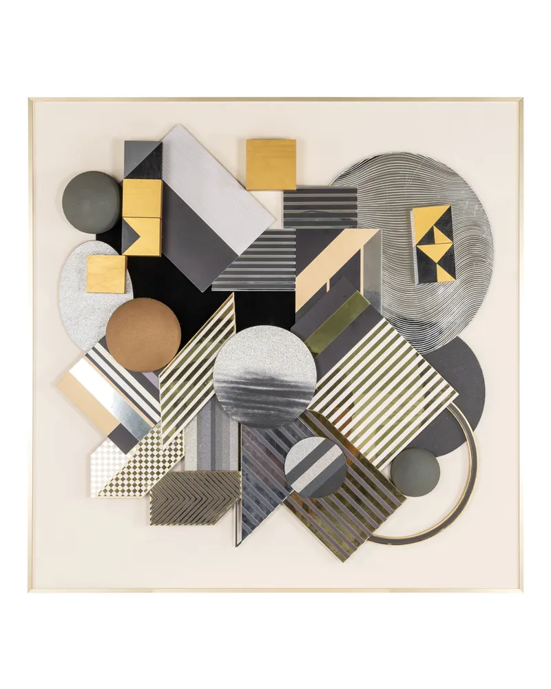 Wandbild 3D, Schwarz/Goldfarben von Richmond Interiors