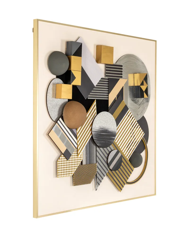 Wandbild 3D, Schwarz/Goldfarben von Richmond Interiors, Produktansicht 2