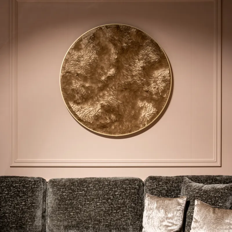 Wandbild Bloom, Goldfarben von Richmond Interiors, Produktansicht 5