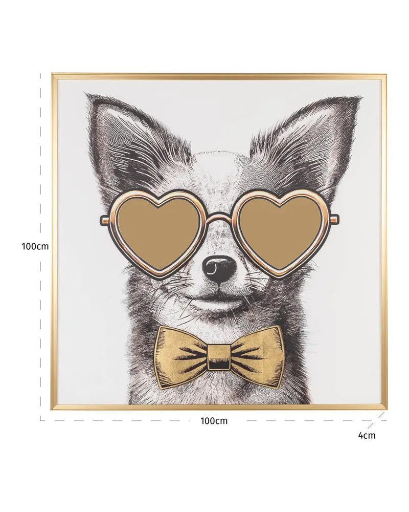 Wandbild Bodhy, Schwarz/Goldfarben von Richmond Interiors, Produktansicht 5