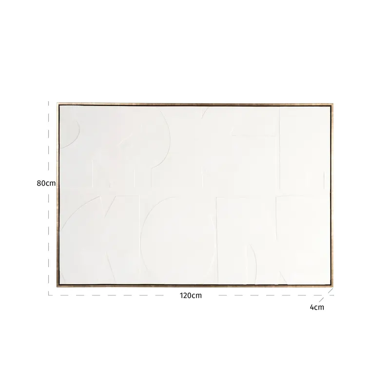 Wandbild Decadence, Weiß von Richmond Interiors, Maßzeichnung 6