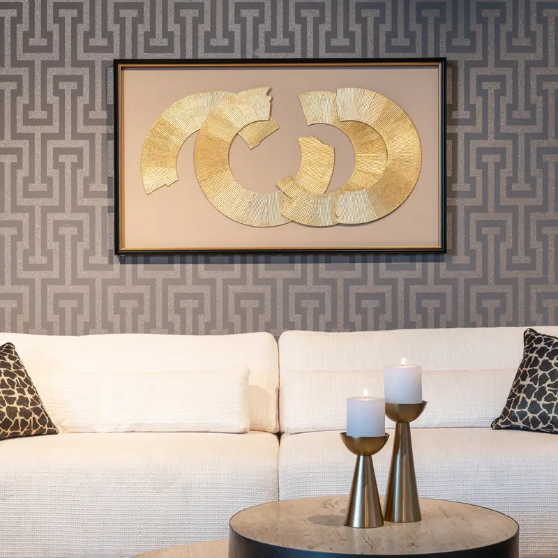 Wandbild Eden, Schwarz/Goldfarben von Richmond Interiors, Produktansicht 3