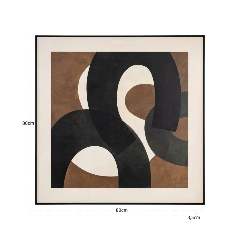 Wandbild Euphoria, Braun, links von Richmond Interiors, Maßzeichnung 6