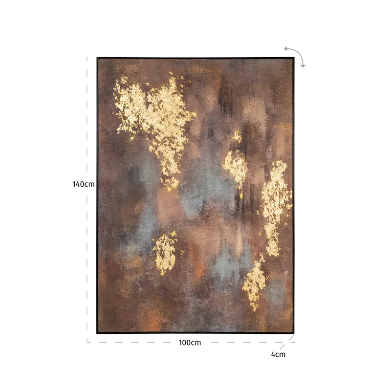 Wandbild Golden, Goldfarben von Richmond Interiors, Maßzeichnung 11