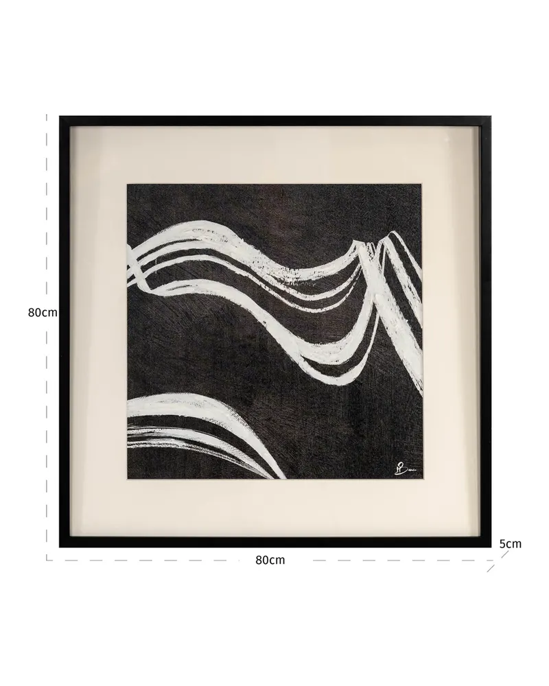 Wandbild Jozy, Schwarz/Weiß von Richmond Interiors, Produktansicht 4