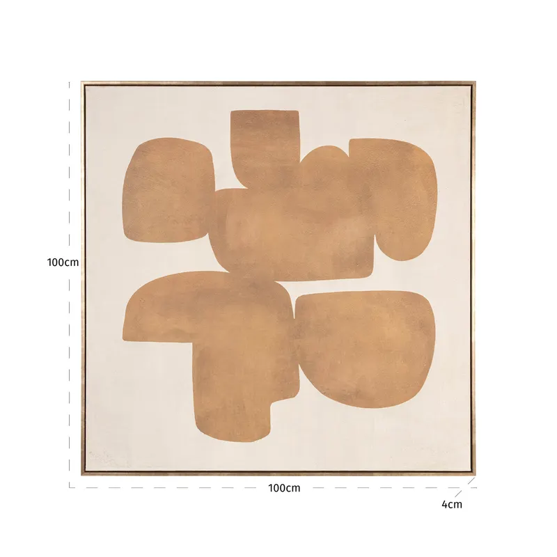 Wandbild Odyssey, Goldfarben, links von Richmond Interiors, Maßzeichnung 6
