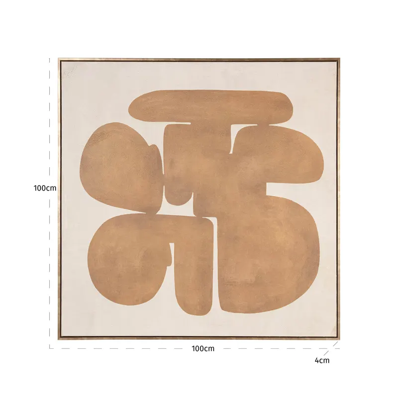 Wandbild Odyssey, Goldfarben, rechts von Richmond Interiors, Maßzeichnung 6