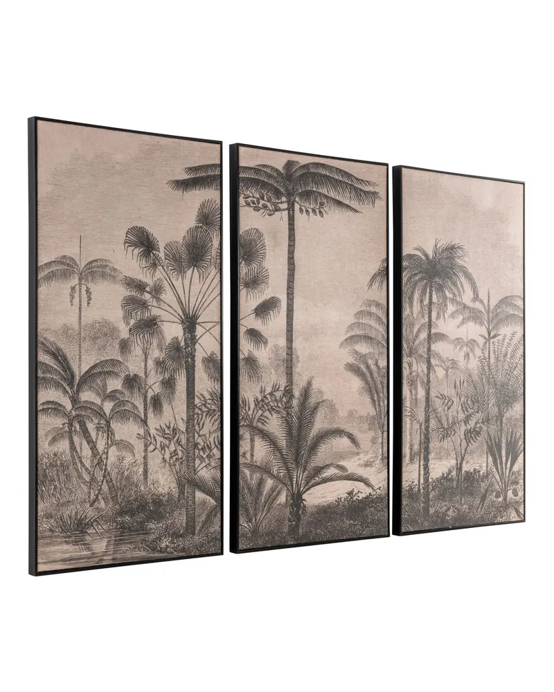 Wandbild Rhapsody, Braun, 3er-Set von Richmond Interiors, Produktansicht 2
