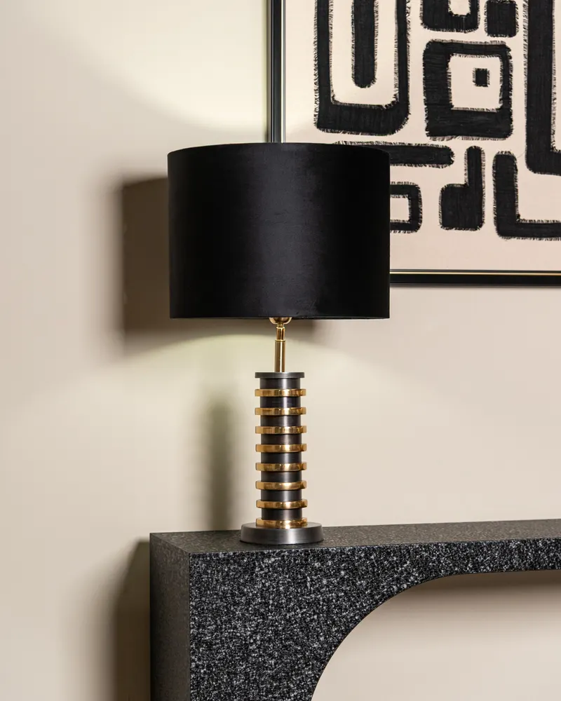 Wandbild Shanita, Schwarz/Weiß von Richmond Interiors, Wohnbeispiel 7, im Wohnraum