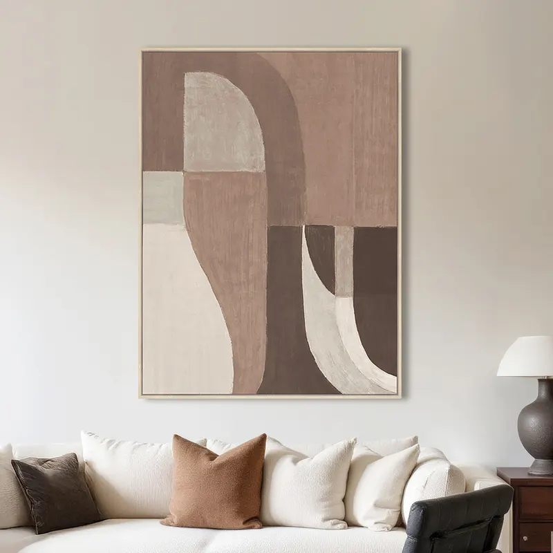 Wandbild Tatu, Braun, links von Richmond Interiors, Wohnbeispiel 8, im Wohnraum