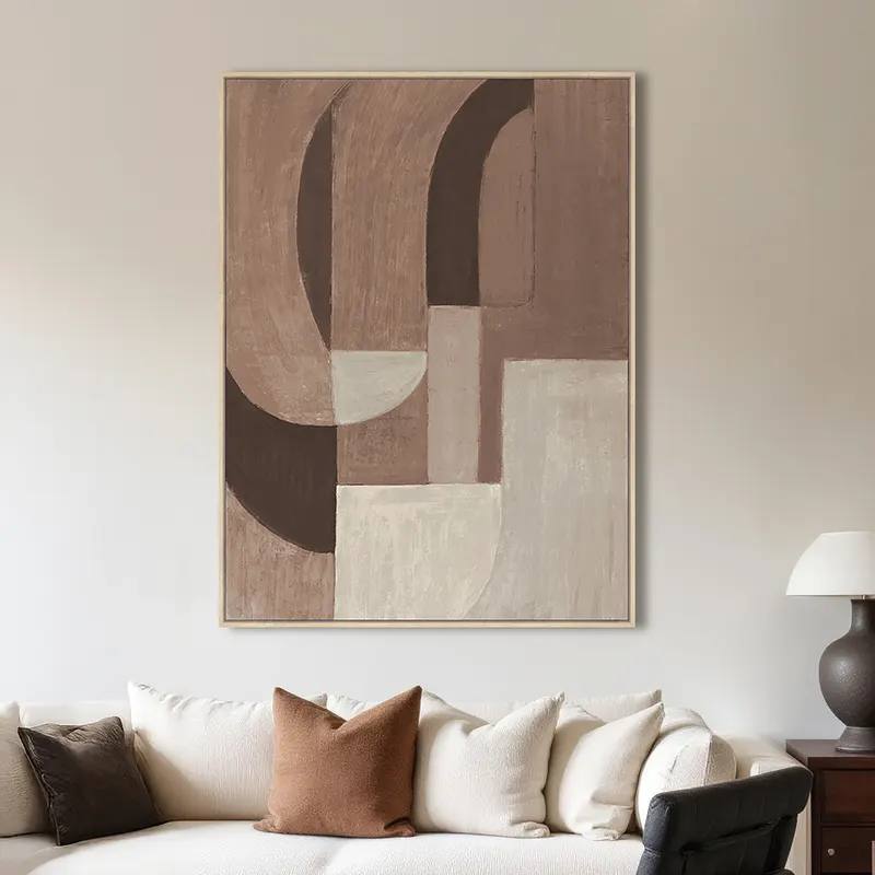 Wandbild Tatu, Braun, rechts von Richmond Interiors, Wohnbeispiel 7, im Wohnraum