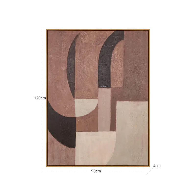 Wandbild Tatu, Braun, rechts von Richmond Interiors, Maßzeichnung 9