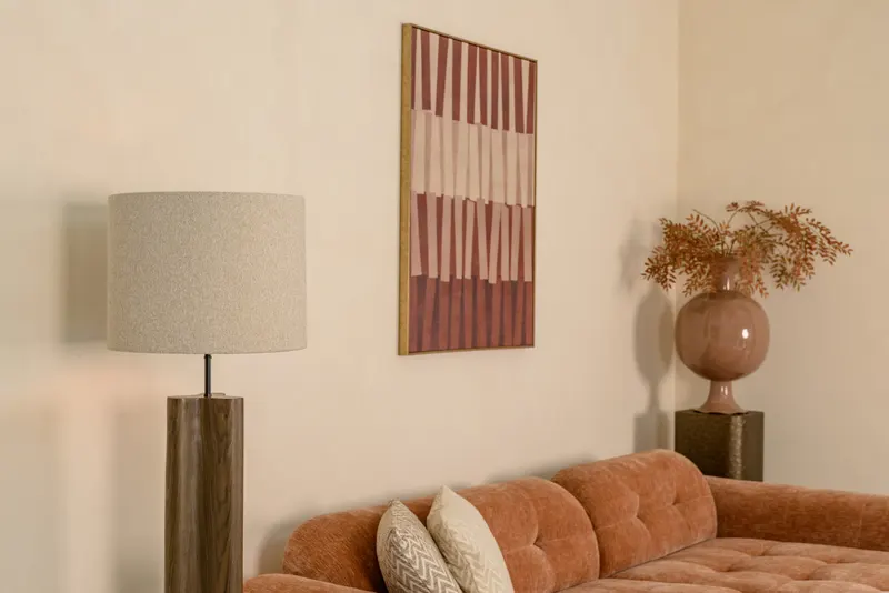 Wandbild Voga Braun von Richmond Interiors, Wohnbeispiel 7, im Wohnraum