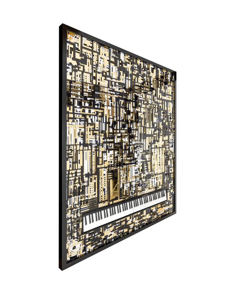 Wandbild Wibi, Schwarz/Goldfarben von Richmond Interiors, Produktansicht 2