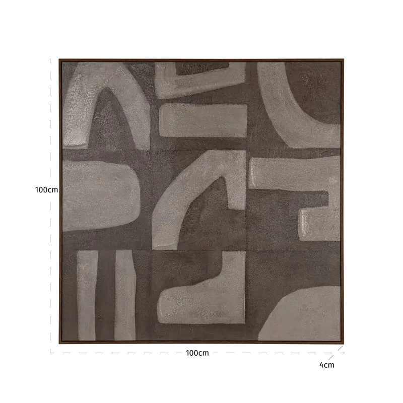 Wandbild Zenith, Sandfarben, links von Richmond Interiors, Maßzeichnung 7