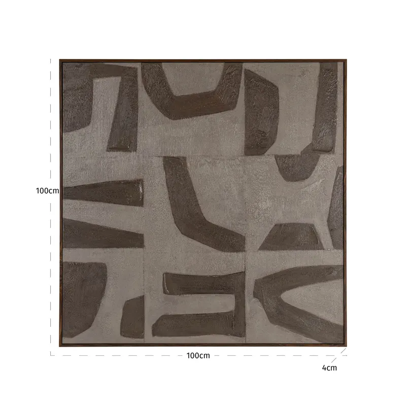 Wandbild Zenith, Sandfarben, rechts von Richmond Interiors, Maßzeichnung 7