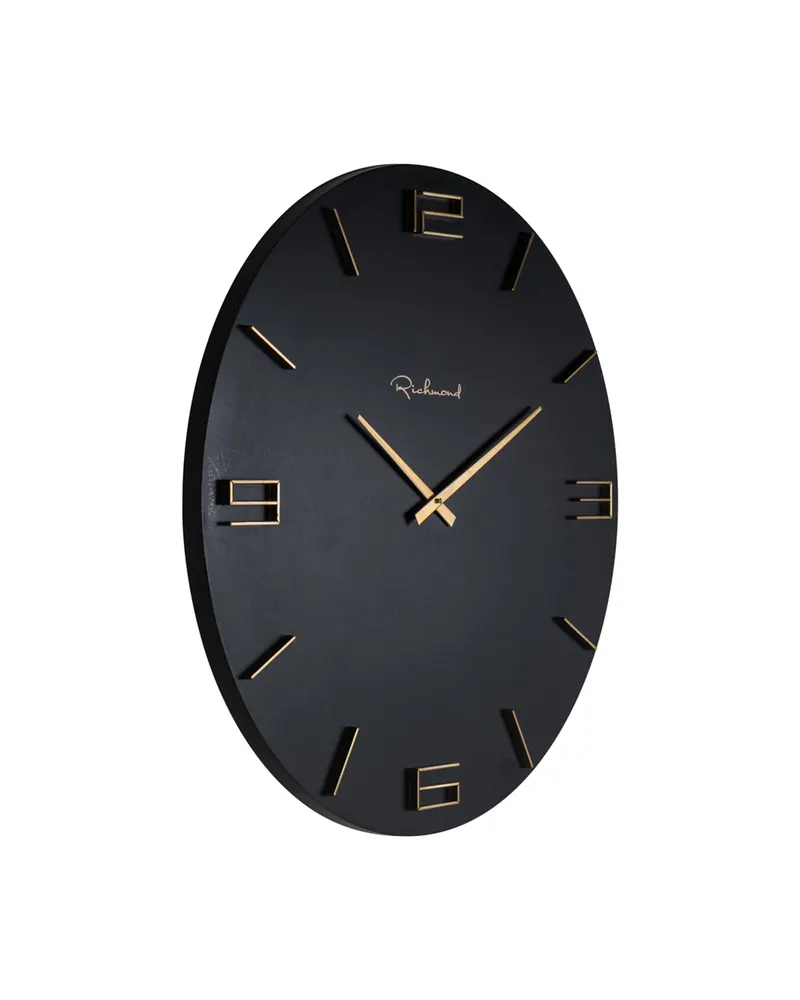 Wanduhr Byram, Schwarz/Goldfarben von Richmond Interiors, Produktansicht 2