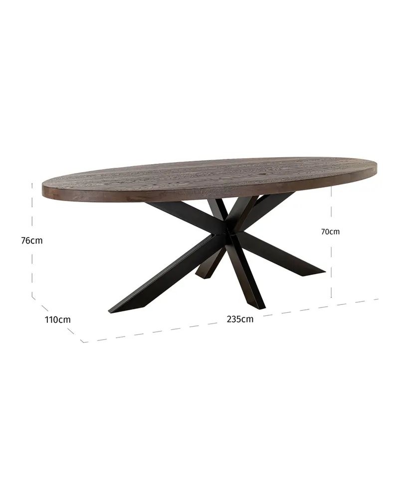 Esstisch Watson Dunkelbraun/Schwarz von Richmond Interiors, Produktansicht 6