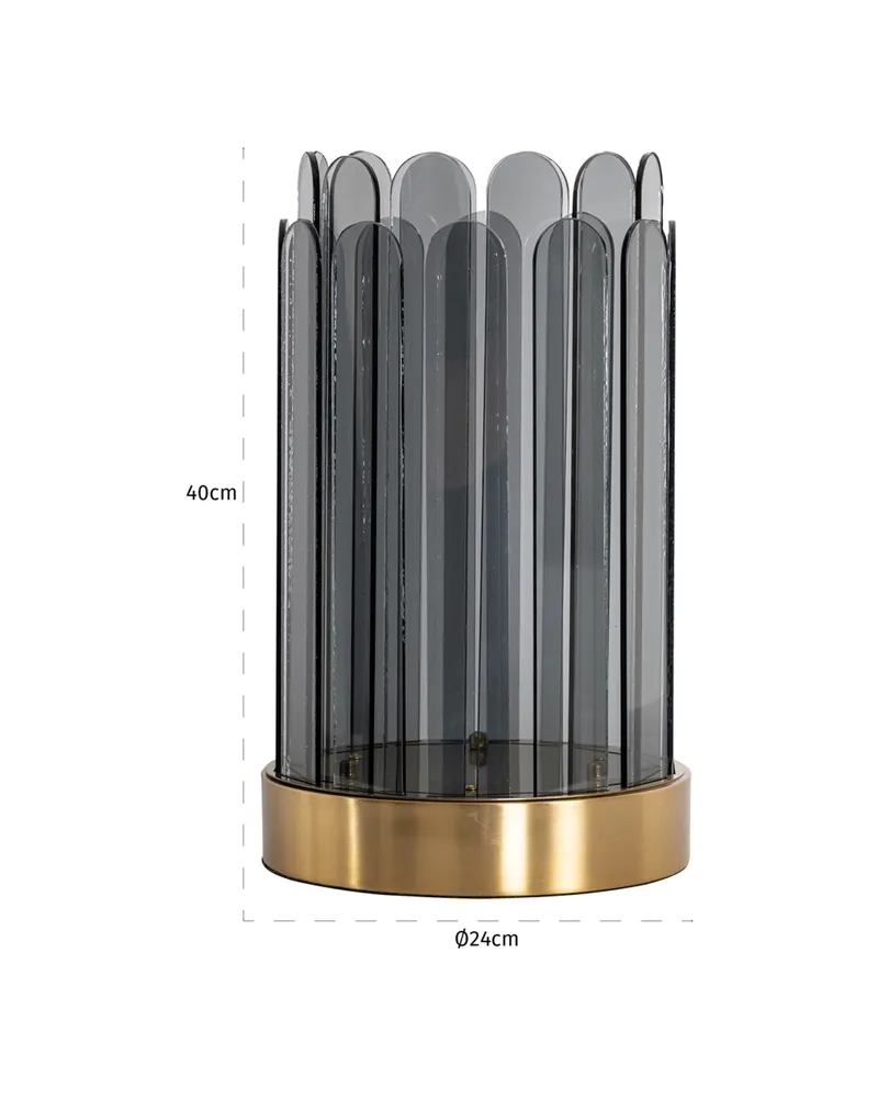 Windlicht Daisey groß, Smoke von Richmond Interiors, Produktansicht 5