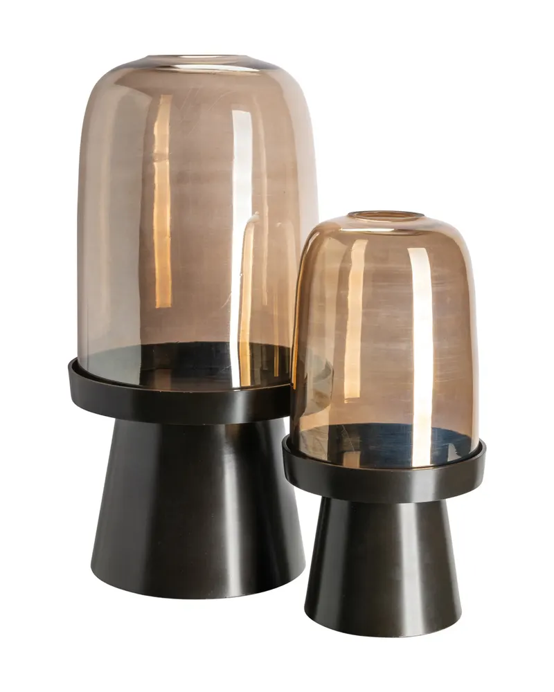 Windlicht Kate, Walnussfarben, klein von Richmond Interiors, Produktansicht 3