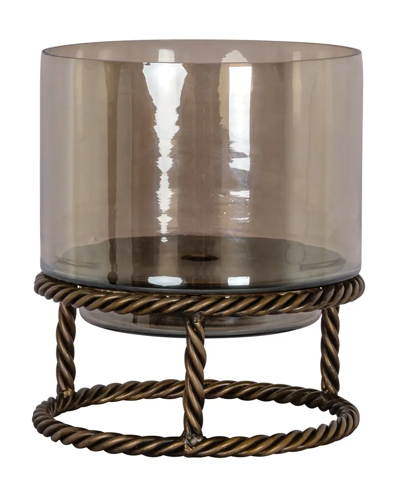 Windlicht Ropia, Messingfarben antik, klein von Richmond Interiors