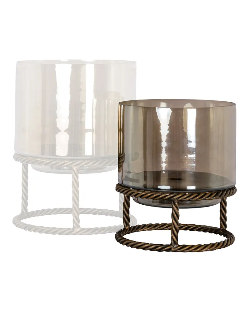 Windlicht Ropia, Messingfarben antik, klein von Richmond Interiors, Produktansicht 2
