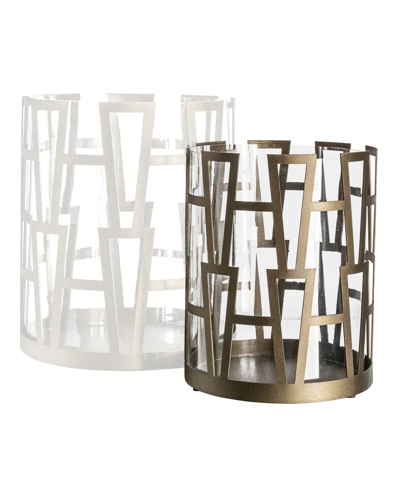 Windlicht Shandy klein, Messingfarben antik von Richmond Interiors, Produktansicht 2