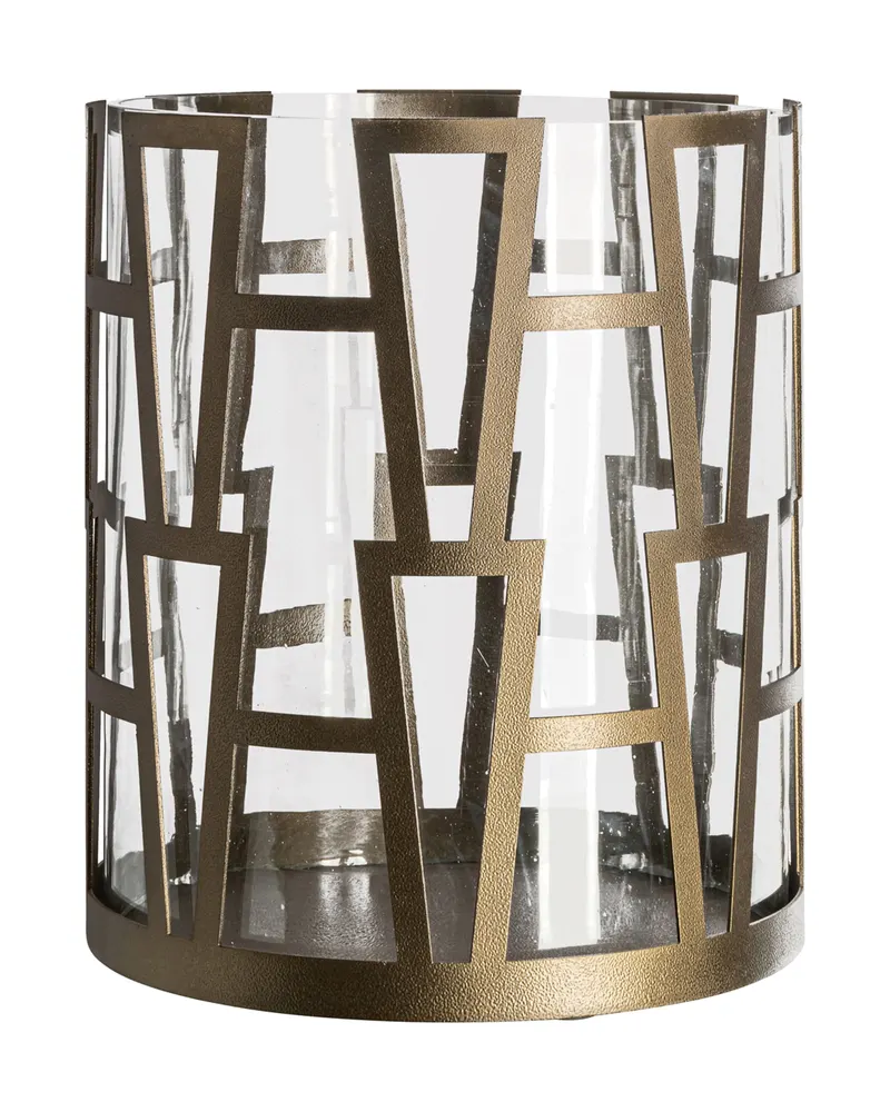 Windlicht Shandy groß, Messingfarben antik von Richmond Interiors