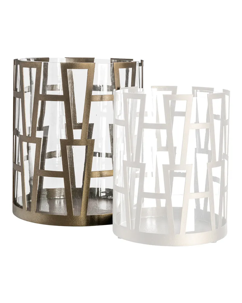 Windlicht Shandy groß, Messingfarben antik von Richmond Interiors, Produktansicht 2