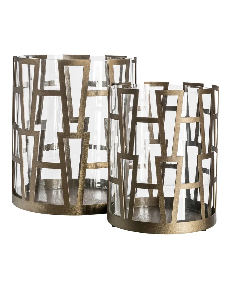 Windlicht Shandy groß, Messingfarben antik von Richmond Interiors, Produktansicht 3