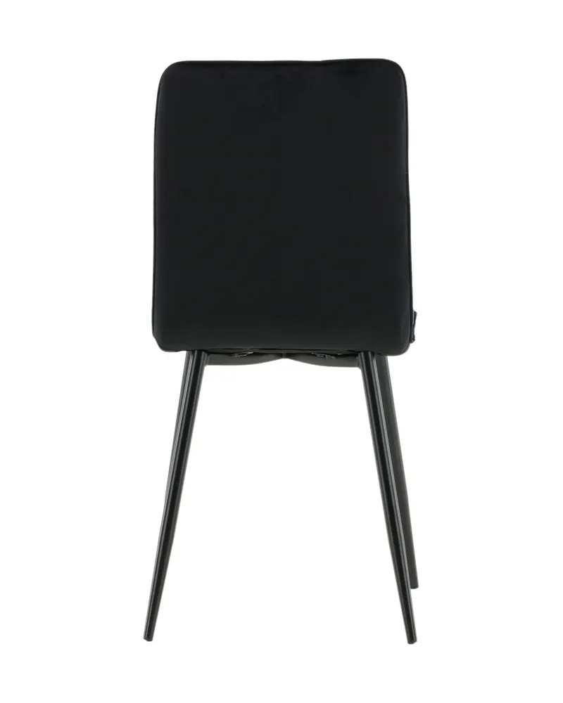 Windu Esszimmerstuhl mit hoher Rückenlehne in Schwarz, Polyester-Samt, Ansicht 8
