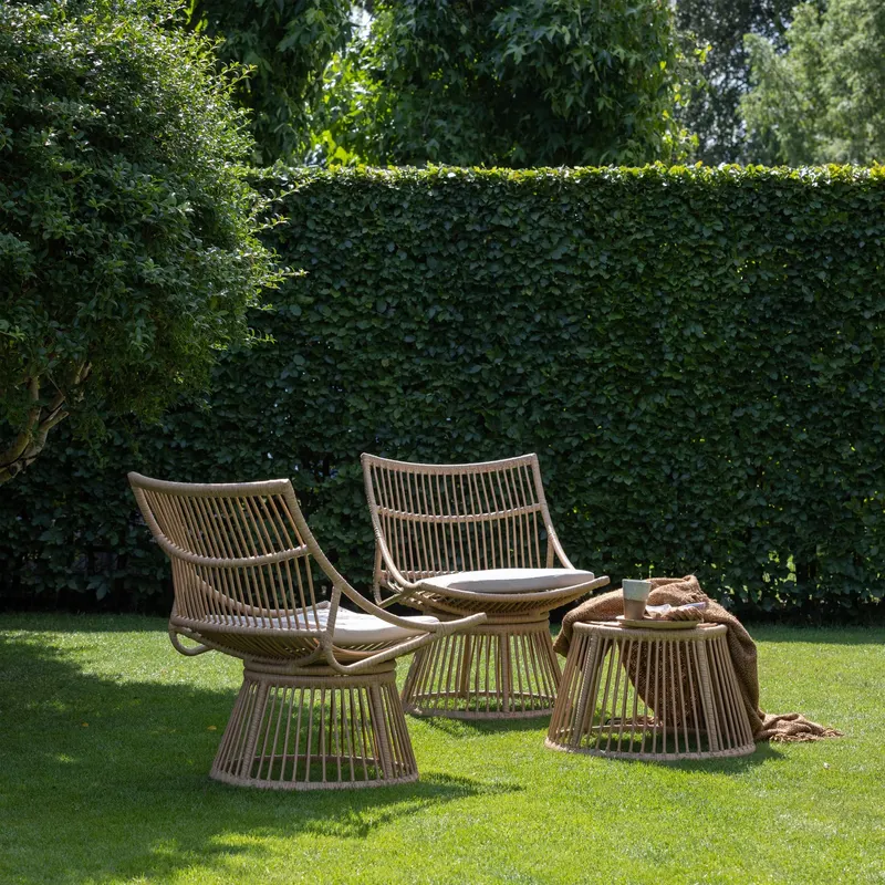 Alatna Gartensessel aus Kunststoffgeflecht, Natur, im Wohnraum, Ansicht 1