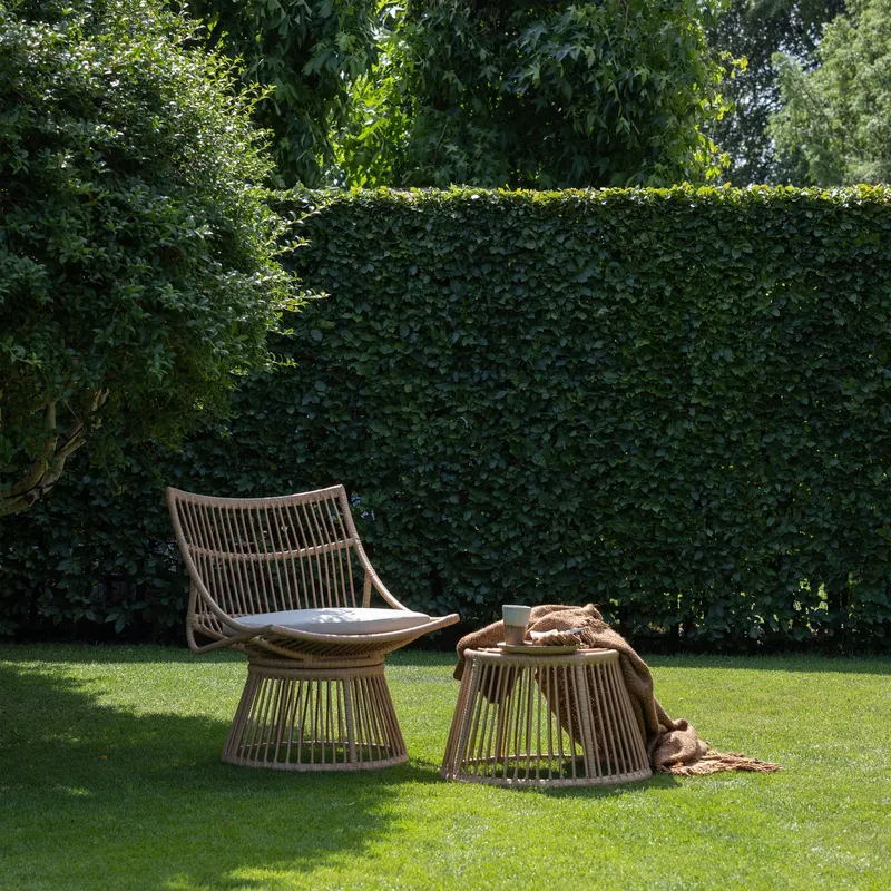 Alatna Gartensessel aus Kunststoffgeflecht, Natur, im Wohnraum, Ansicht 2