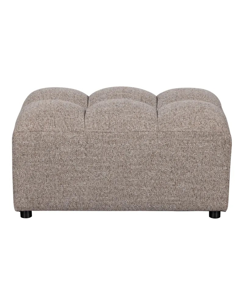Allure Polsterhocker mit gesteppter Sitzfläche, Braun, Webstoff, Ansicht 2