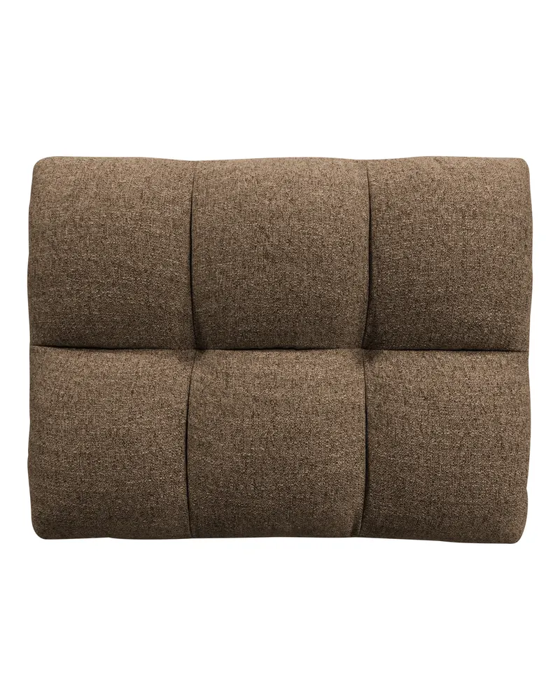 Allure Polsterhocker mit gesteppter Sitzfläche, Dunkelbraun melange, Webstoff, Ansicht 3