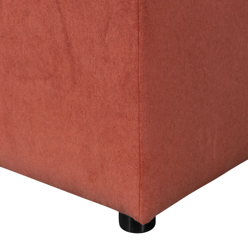 Allure Polsterhocker mit gesteppter Sitzfläche, Blush, Samt, Detail, Ansicht 2