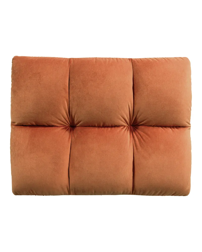 Allure Polsterhocker mit gesteppter Sitzfläche, Terra, Samt, Ansicht 3