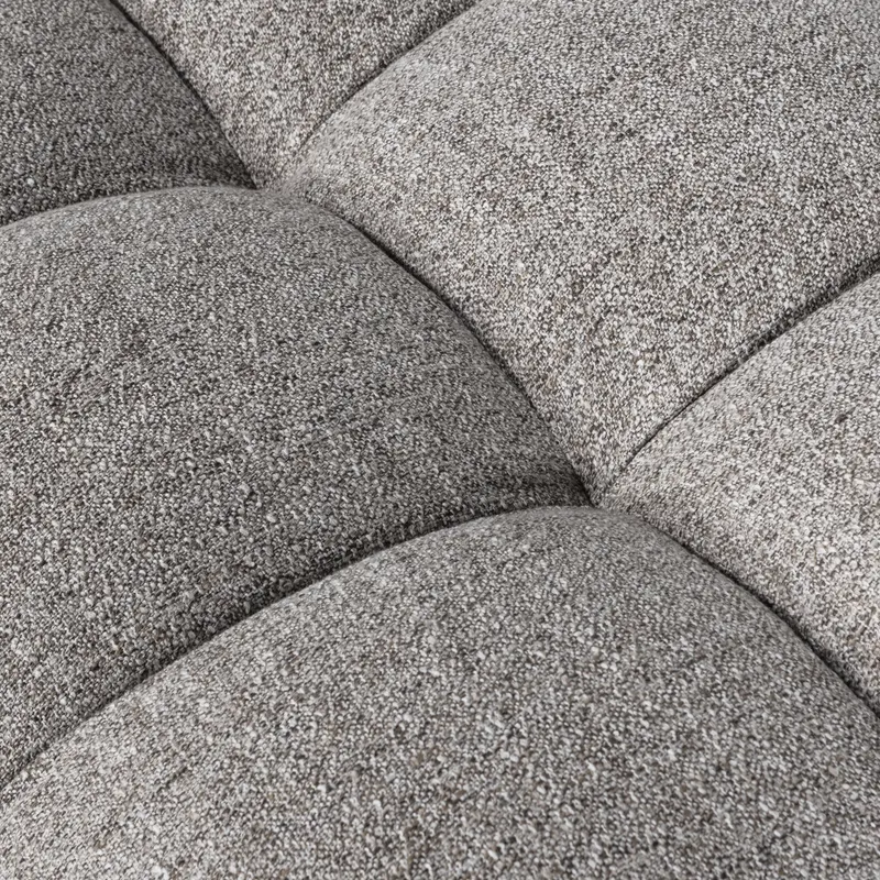 Allure Polsterhocker mit gesteppter Sitzfläche, Ton melange, Webstoff, Detail, Ansicht 1