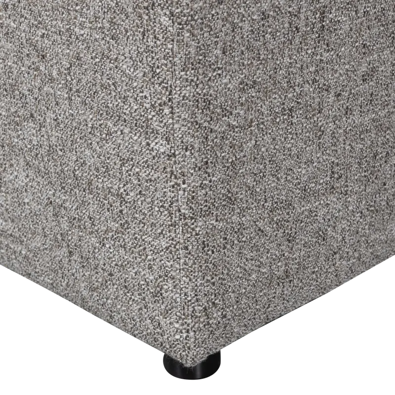 Allure Polsterhocker mit gesteppter Sitzfläche, Ton melange, Webstoff, Detail, Ansicht 2