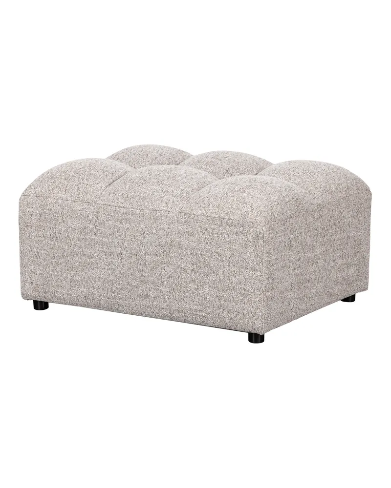 Allure Polsterhocker mit gesteppter Sitzfläche, Natur, Webstoff, Ansicht 1